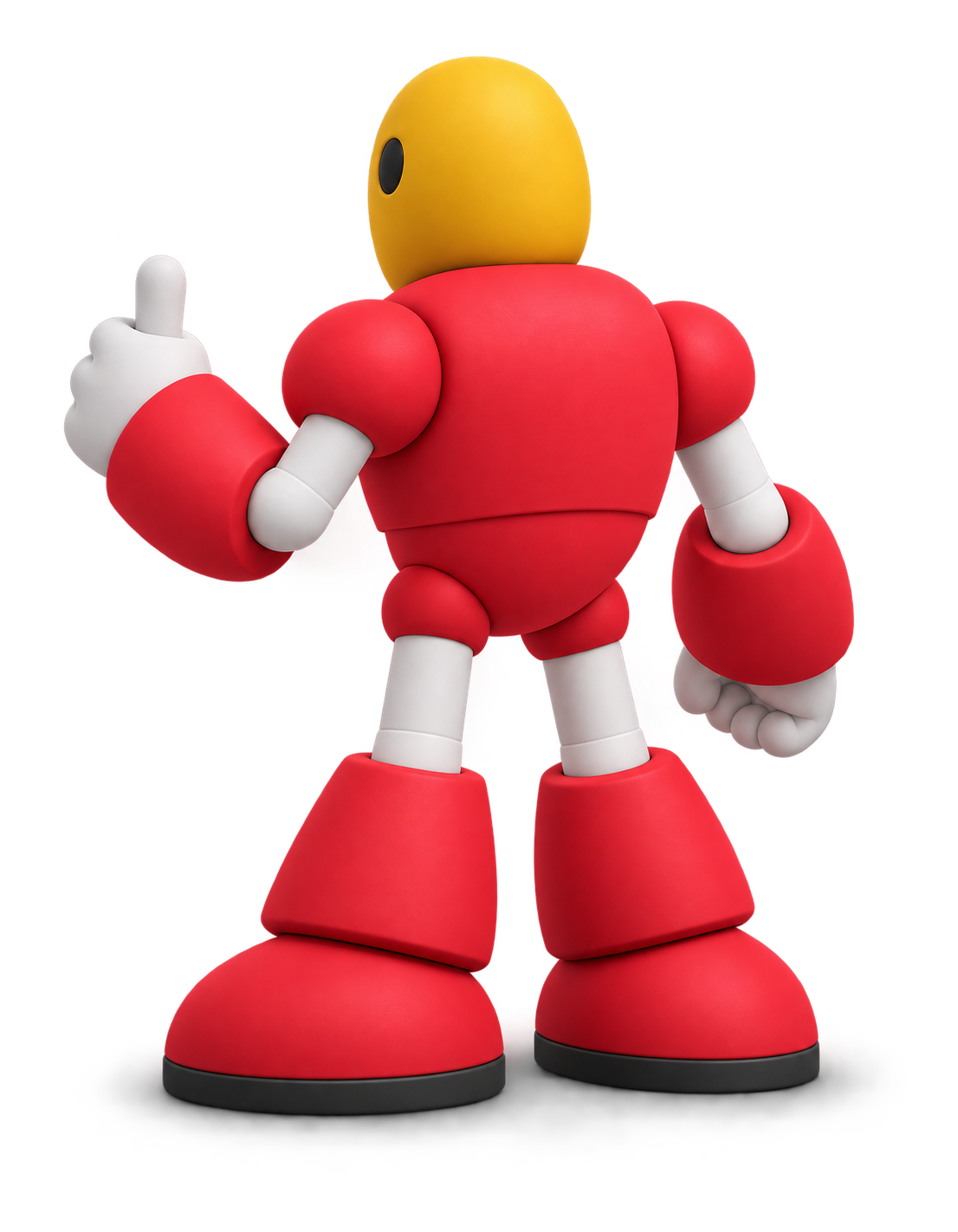 Red robot mascot