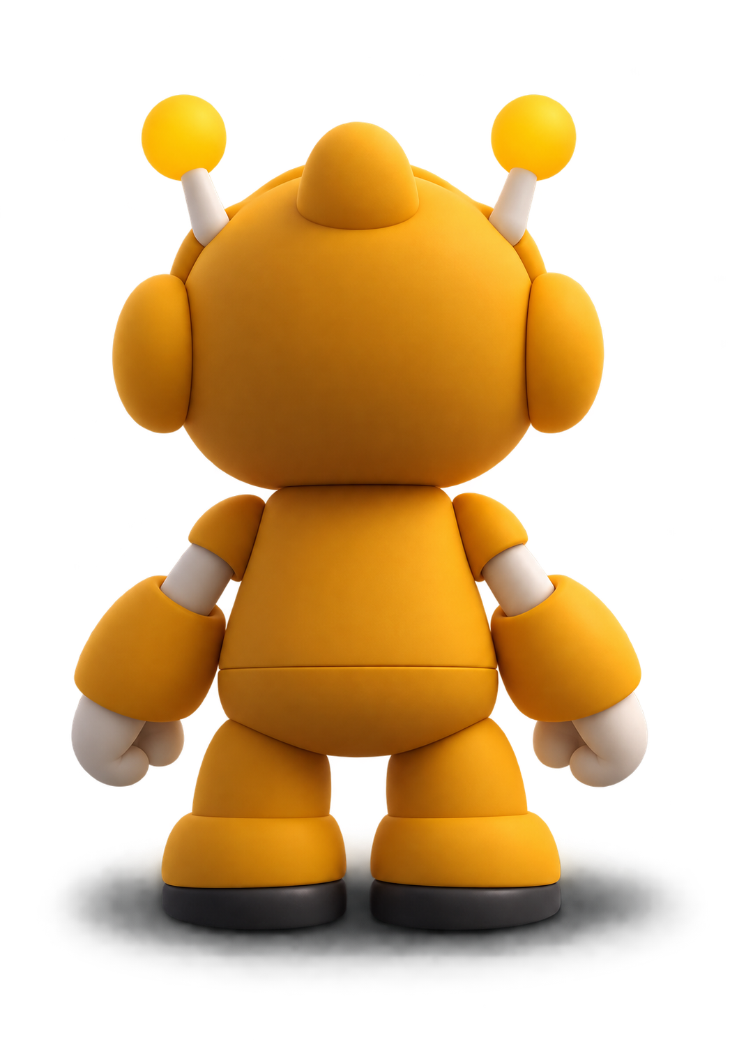 Yellow robot mascot